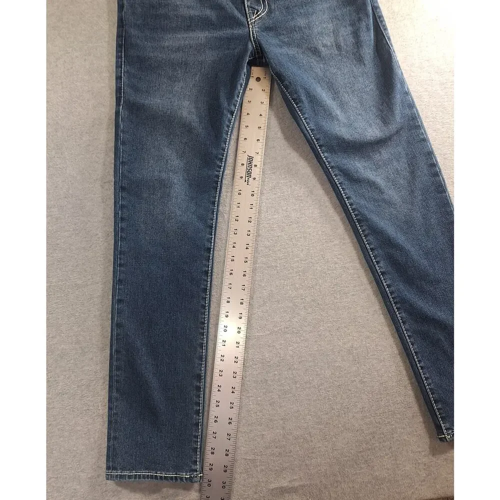 True Religion Rocco Big T Relaxed Skinny Jeans Y2K Dark Wash 33